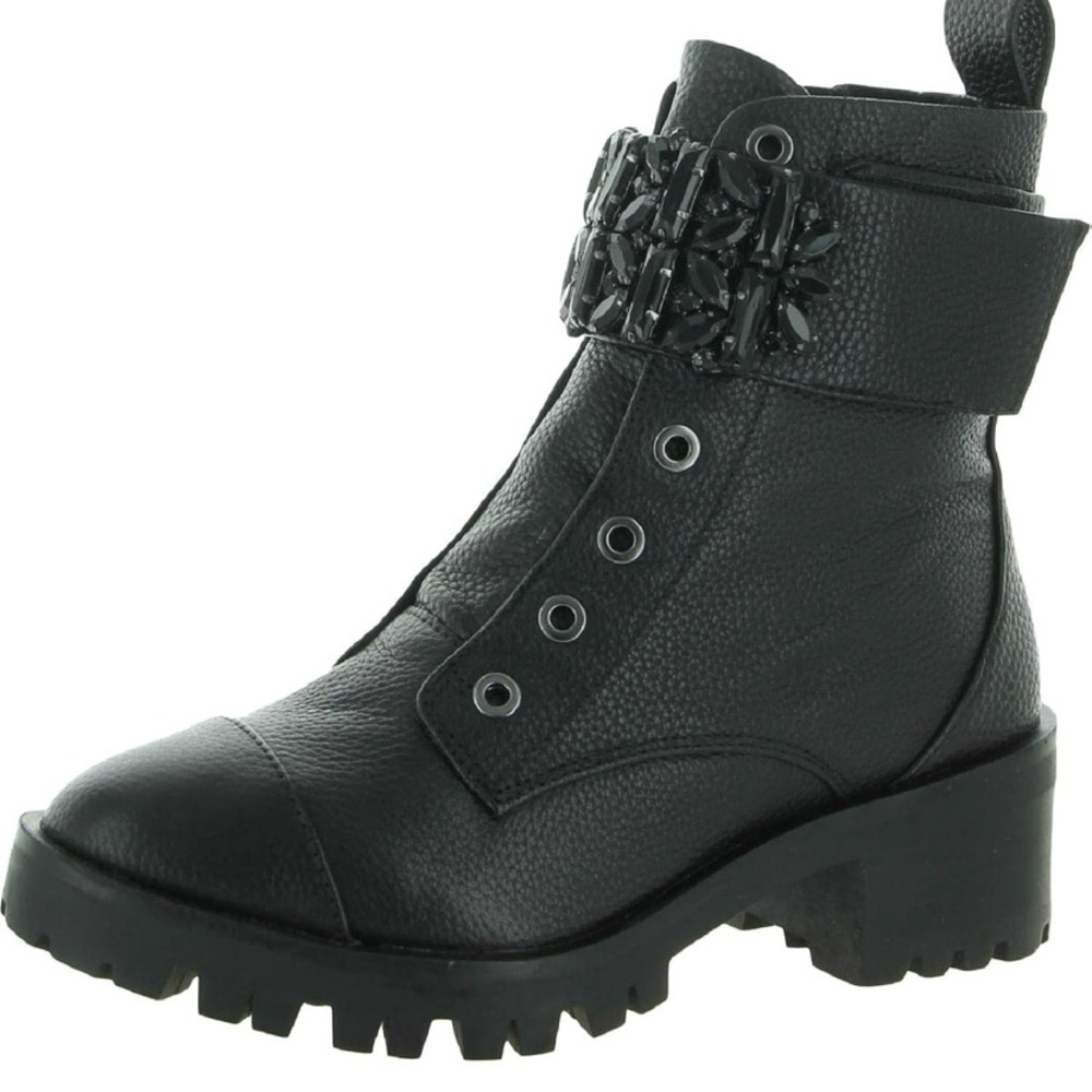 Karl Lagerfeld Pippa Black Embellished Ankle Boots